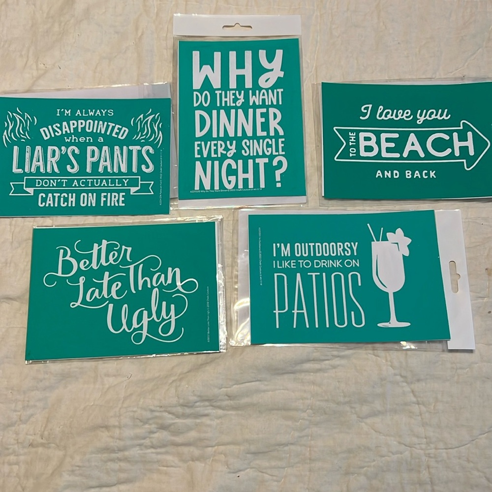Chalk Couture Size A Transfers - 5 Used